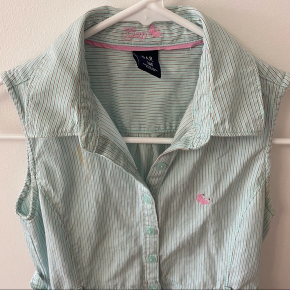 GAP BLUE COLLARD SUMMER DRESS - Picture 6 of 8